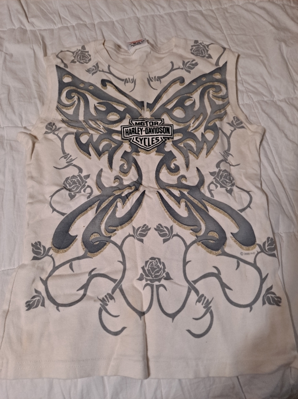 Harley-Davidson Graphic Logo Tee in White and Gray